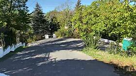 Lonely widow gets wild forest fuck from four horny guys 🔥🌳💦