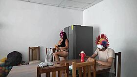 hey blind man feel me groping my latina maid tits while teasing dildo sensually