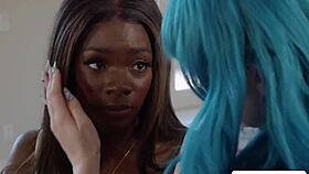 hey white babe, facesit your ebony lesbian bff's wet pussy