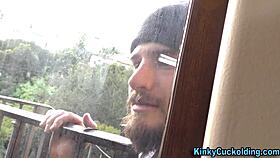 😈 babes cuckold old guy in wild interracial mmf threeway!