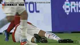 whoa check those bulging soccer cocks paraguay vs colombia sexy action