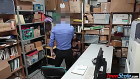 i pound that big boobed ebony thief's pussy on cctv as officer