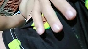 Watch this curvy 18yo strip teasing on video call