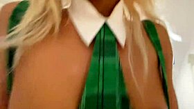 aris ebony casting turns into squirting facial cumshot frenzy