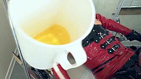 Calea toxic whips bound sub in hospital femdom strapon domination