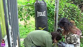 neighbor, after i punch you in boxing, suck my huge cock and fuck me hard?