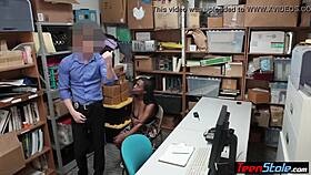 i pound that big boobed ebony thief's pussy on cctv as officer