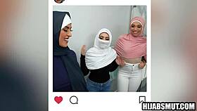 Hot young muslim arab girls fucked hard in first group session