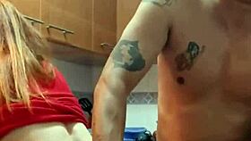 damn, i spot sexy mature in kitchen lingerie can't resist fucking her tight pussy hard