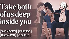 after dinner we dp wife hard in real threesome 🔥🍑💦