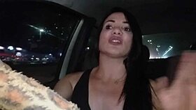 Back at the cinema for wild public doggystyle action with brunette latina