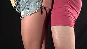 damn, she loves it tied up while i pound her standing doggystyle!