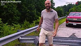 Exhibitionist Busty Milf Fucked Doggystyle on Abandoned Bridge!