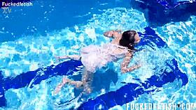 Yessica Bunny dives underwater post contractions