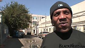 Punk ebony bbw gags on juicy bbc deepthroat, don't miss her sloppy interracial assfucking