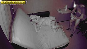 shh, the cheating milf sneaks neighbor in at night for creampie in her tight heels and stockings 😏💦