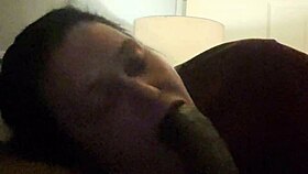 My mouth on this big black cock feels amazing as I deepthroat lick those balls