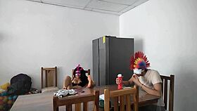 hey blind man feel me groping my latina maid tits while teasing dildo sensually