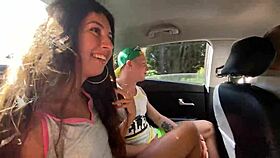 Lonely widow gets wild forest fuck from four horny guys 🔥🌳💦