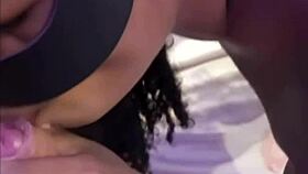 oh god he devoured my juicy ebony pussy and covered my huge ass in hot cum that naughty guy