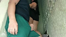 neighbor shows huge cock for her hungry blowjob session