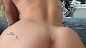 best friend bends her over for intense fuck ending in deep creampie