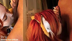 Cute Redhead Sucks Monster Cock Facial Cumshot