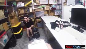 😏 pale tiny teen suspect gets roughly punished and fucked by lp officer at work!