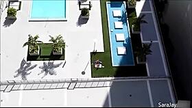 samantha 38g's massive tits tease lesbian licks and wet pussy play