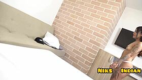 whoa, this sexy naked indian maid next door rims and throats her master's monster cock before he wrecks her big pussy lips 😍🍆