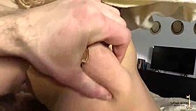 Fucked new colleague hard at hotel bent over doggystyle cumshot