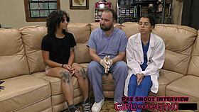 the doctor's new scrubs tease nicole luva's curves