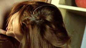 Brunette redhead lesbian duo dives into intense fisting action