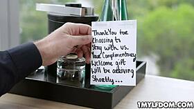 blindfolded blonde milf mysha mynx facefucked hard by big cock 💦