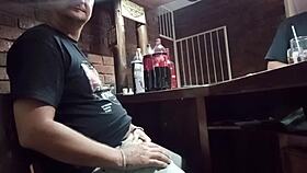 i get so horny playing with my throbbing cock secretly at work