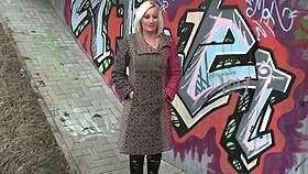 🔥 Picked up hot blonde milf slut on street, fucked her hard at home!