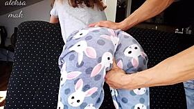 Who's spanking my tight ass and fingering wet pussy?