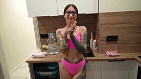 that housemaid got her ass wrecked hard before taking a messy facial