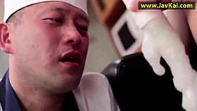 Japanese milf sucks hard before anal cumshot blast