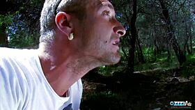 accidental forest meeting sparks intense outdoor fucking