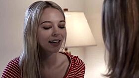 lesbian milf licks shaved pussy with milf and young