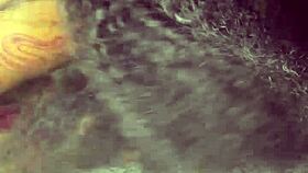 Rentity Love pounds Majesty with strap-on in nasty ebony lesbian pussy play