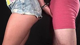 damn, she loves it tied up while i pound her standing doggystyle!