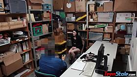 😏 pale tiny teen suspect gets roughly punished and fucked by lp officer at work!