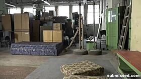 BUSINESS WOMAN HUMILIATES BOUND SLUT WITH HANDCUFFS