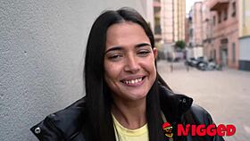 Curvy Nuria Millan begs black monster cock ass pounding rough