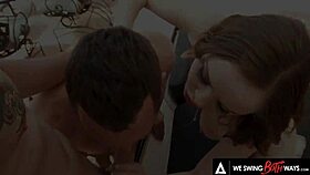 Steamy Bisexual Threesome: Aliya Brynn Takes Double Penetration From Two Men