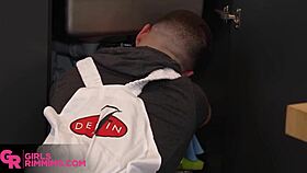 Skinny Russian Wife Rims Huge Cock Before Deepthroat Anal Pounding