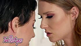 short-haired olive glass eats ashley till she squirts