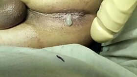 brunette straps on and pegs tight ass breaking it wide